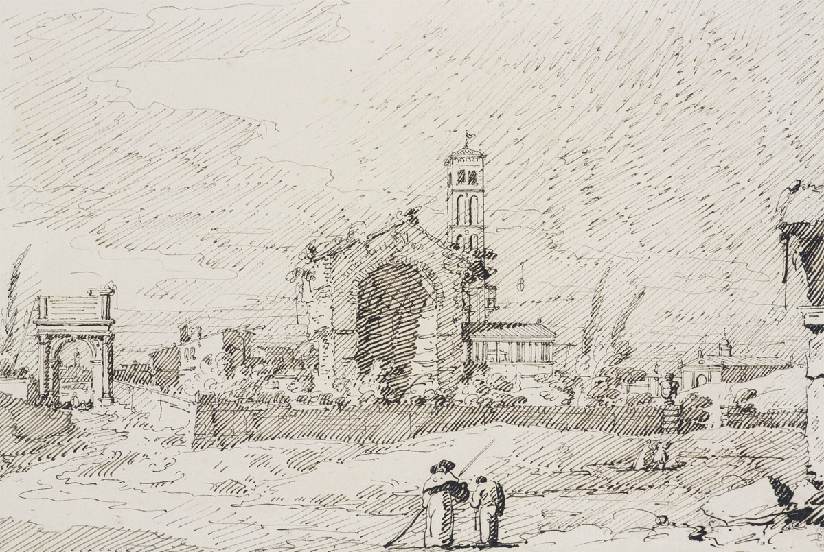 Canaletto, Temple de Venus et Santa Francesca Romana